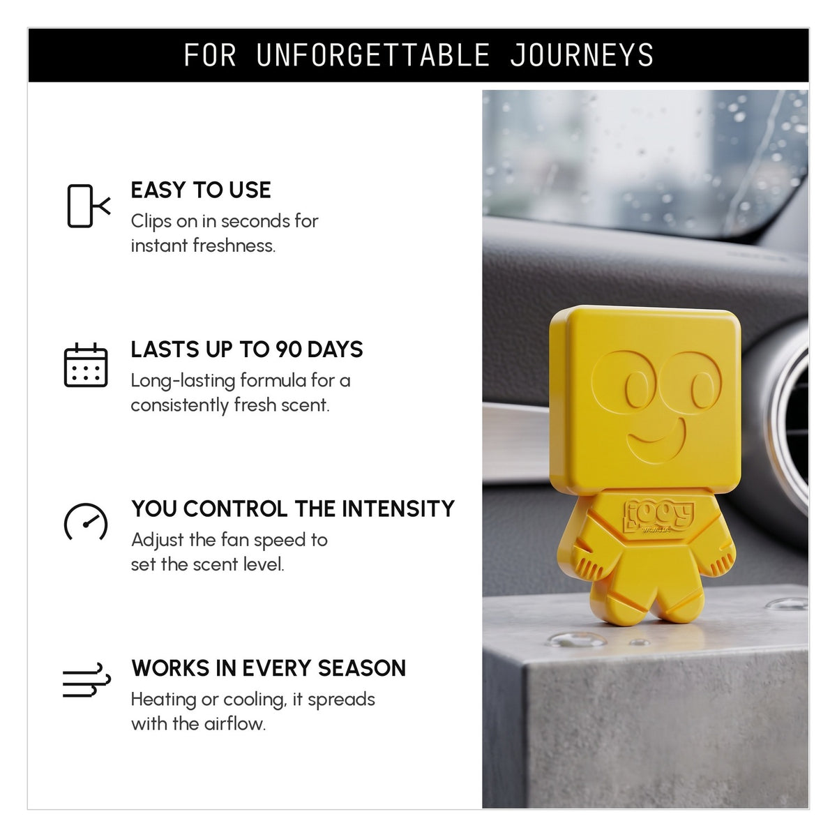 JOOY Car Air Freshener 6-Pack - Citrus Vetiver