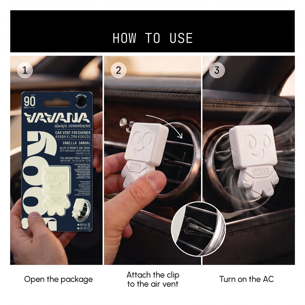 JOOY Car Air Freshener - Vanilla Sandal