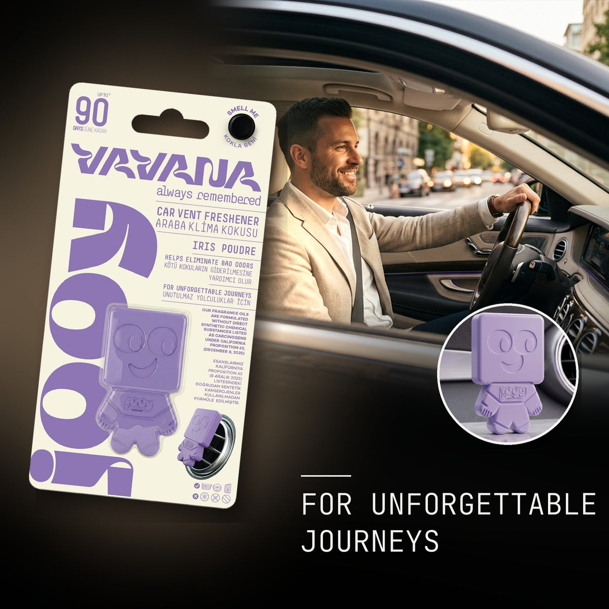 JOOY Car Air Freshener 6-Pack - Iris Poudre