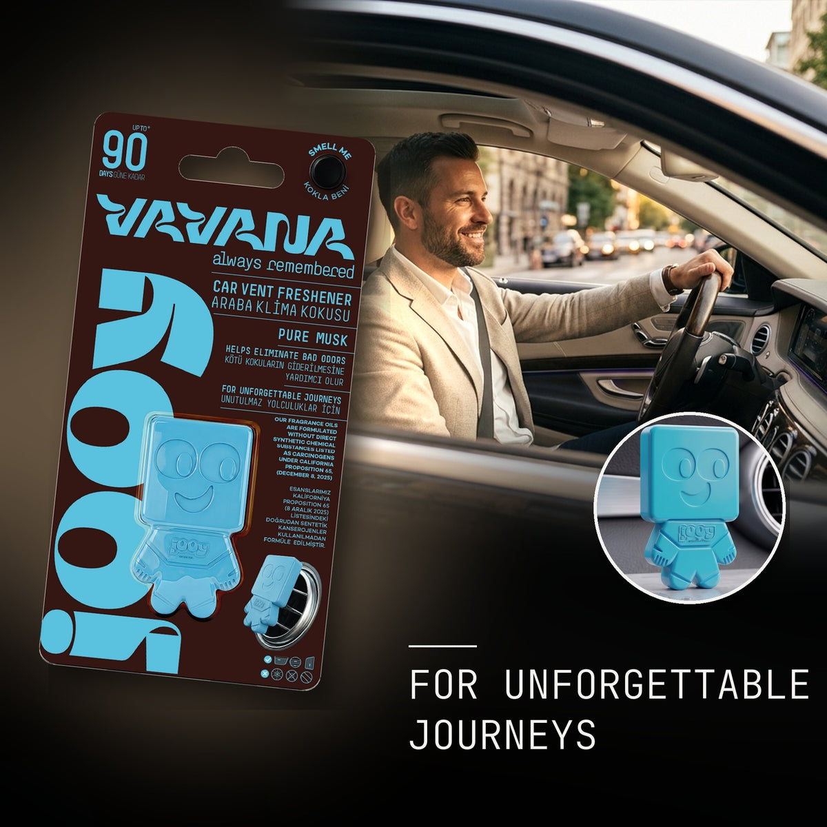 JOOY Car Air Freshener 6-Pack - Pure Musk