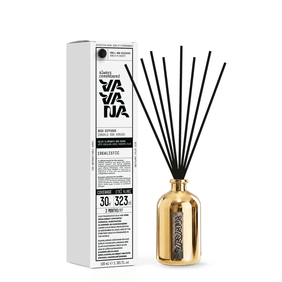 Reed Diffuser 100 ml - Musky Amber