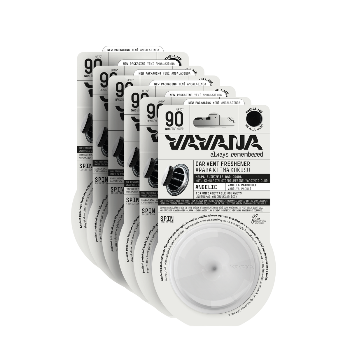 SPIN Car Air Freshener 6-Pack - Angelic