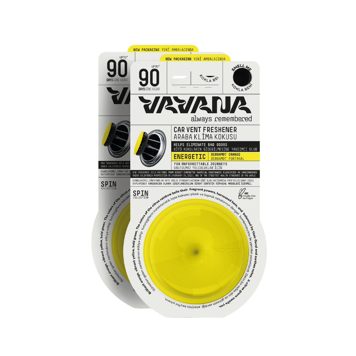 SPIN Car Air Freshener 2-Pack - Energetic