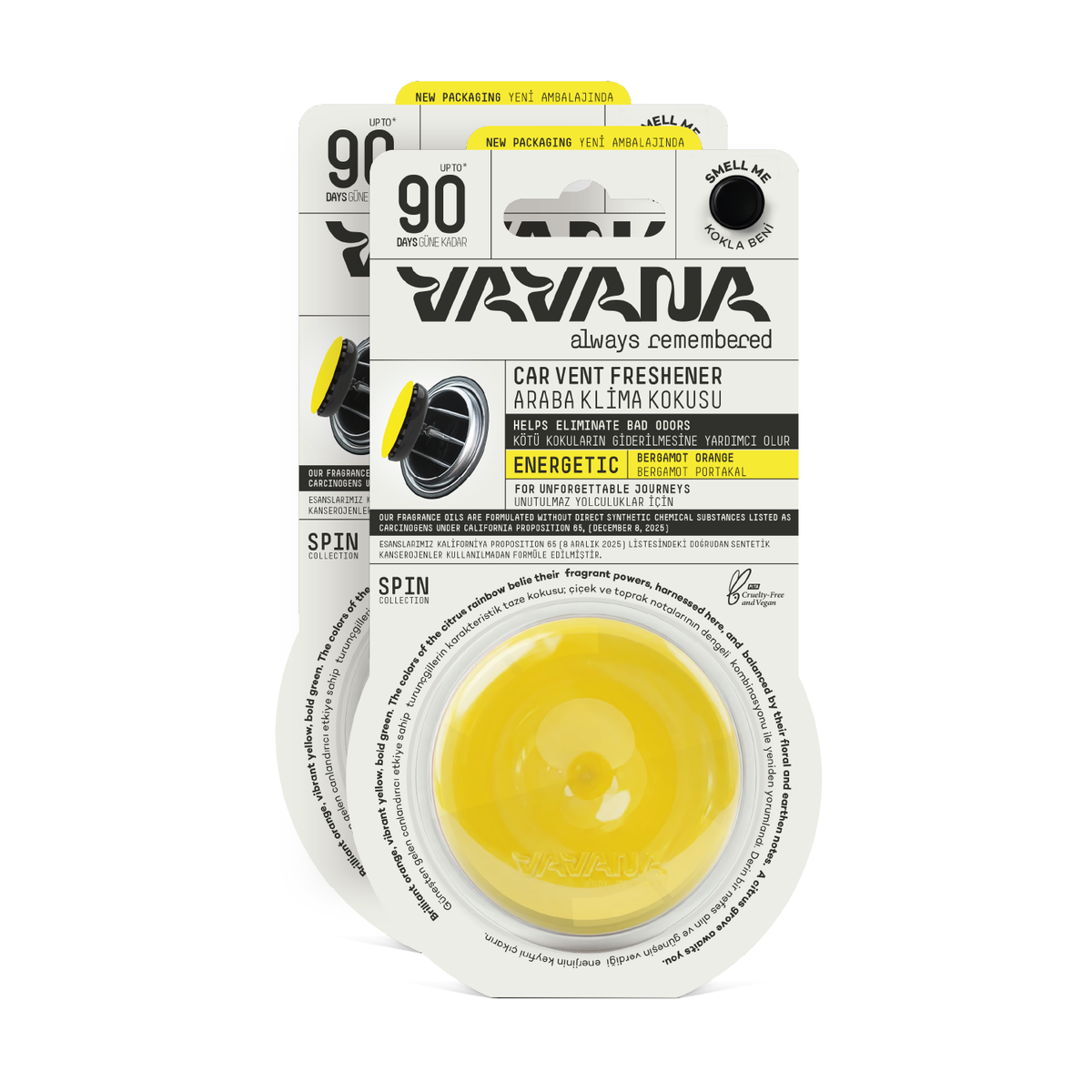 SPIN Car Air Freshener 2-Pack - Energetic