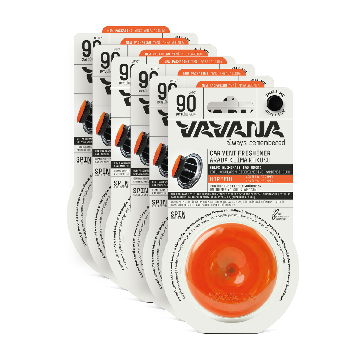 SPIN Car Air Freshener 6-Pack - Hopeful
