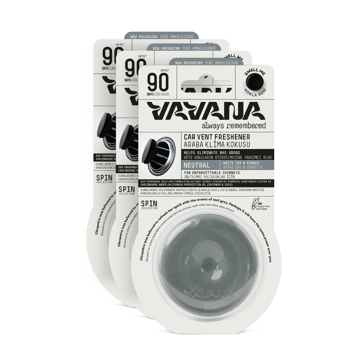 SPIN Car Air Freshener 3-Pack - Neutral
