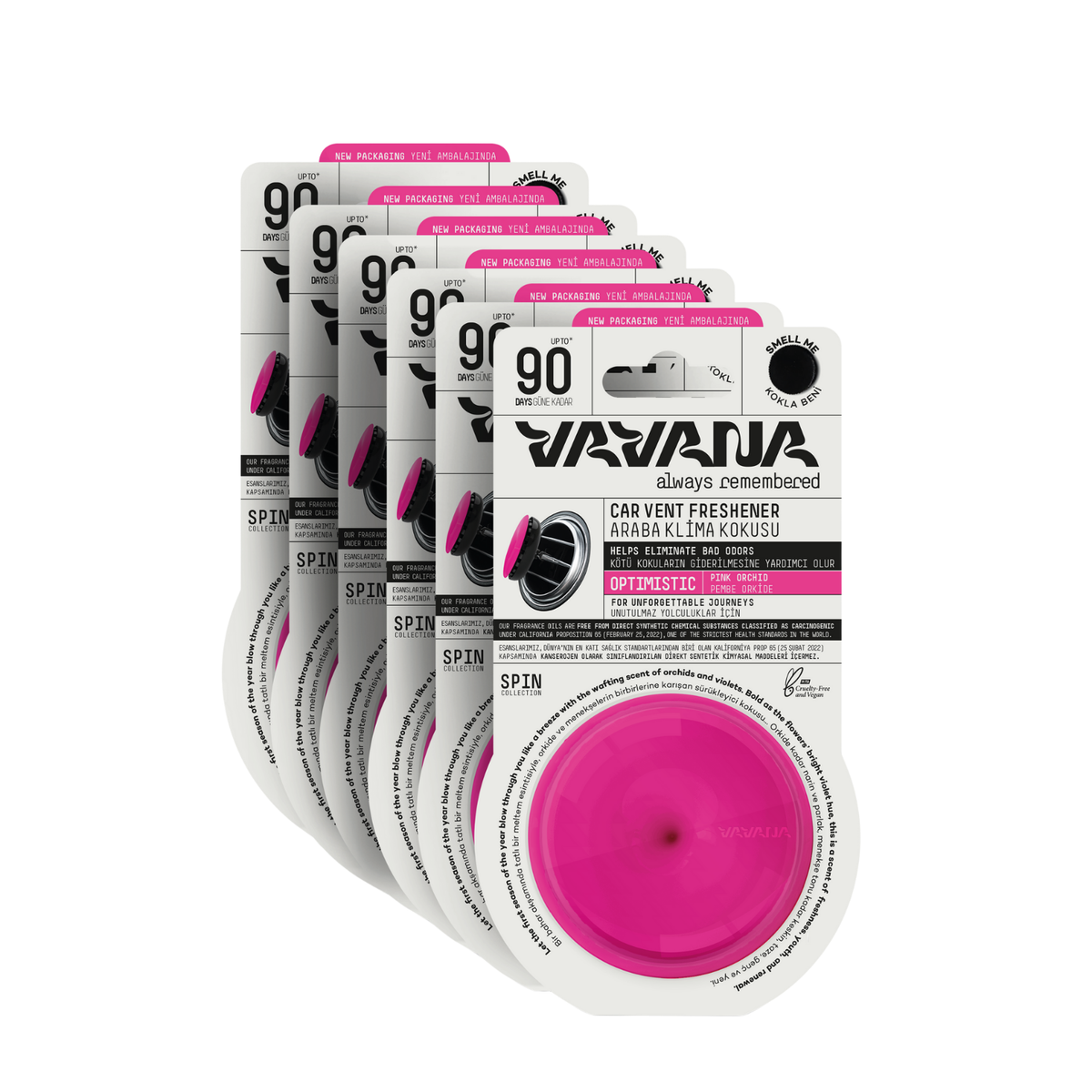SPIN Car Air Freshener 6-Pack - Optimistic