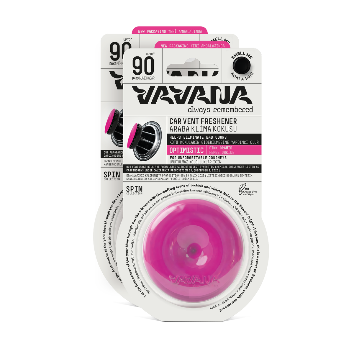 SPIN Car Air Freshener 2-Pack - Optimistic