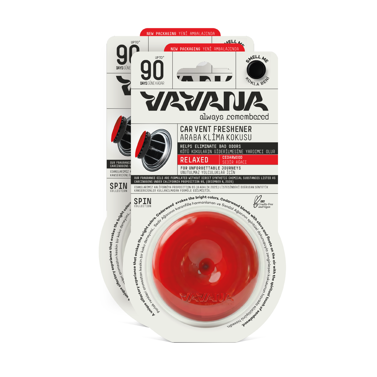 SPIN Car Air Freshener 2-Pack - Relaxed