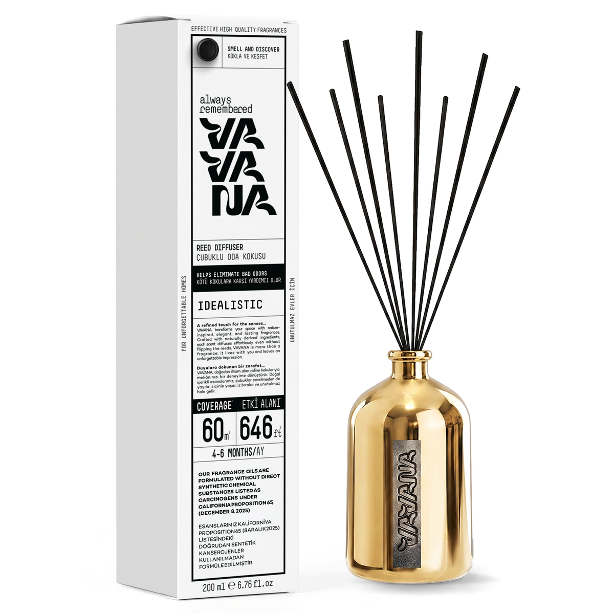 Reed Diffuser 200 ml - Musky Amber