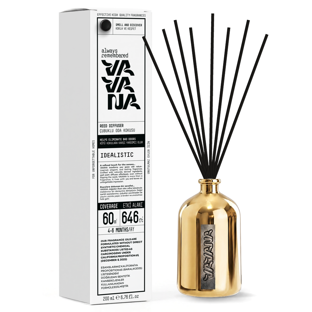 Reed Diffuser 200 ml - Musky Amber