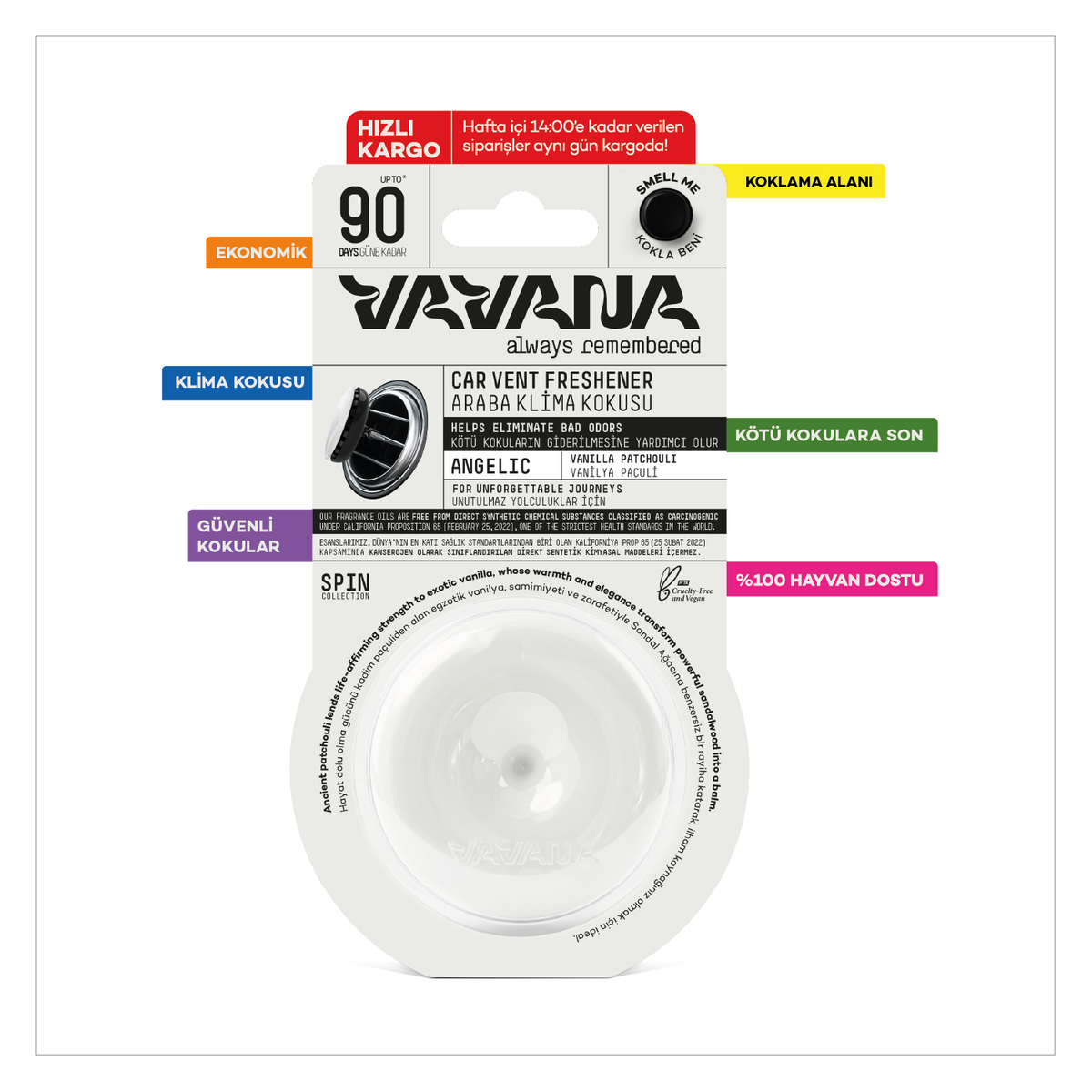 SPIN Car Air Freshener 3-Pack - Mystic | Angelic | Neutral