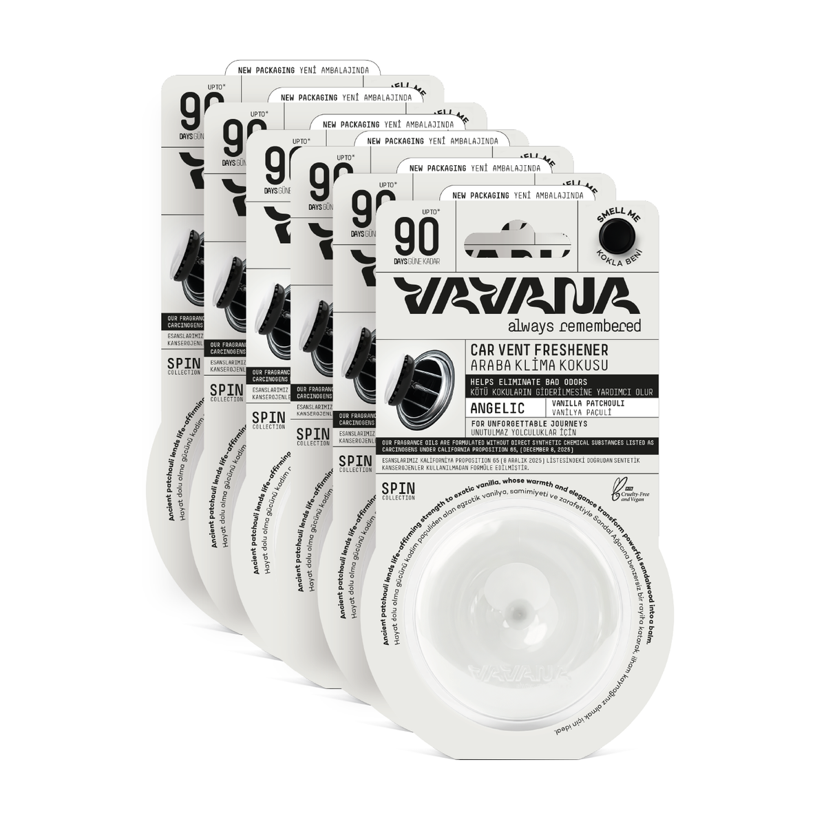 SPIN Car Air Freshener 6-Pack - Angelic
