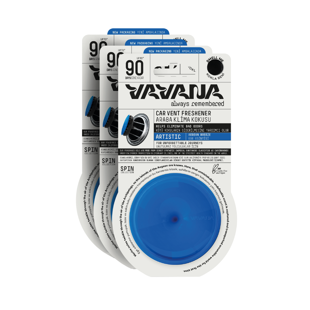SPIN Car Air Freshener 3-Pack - Artistic