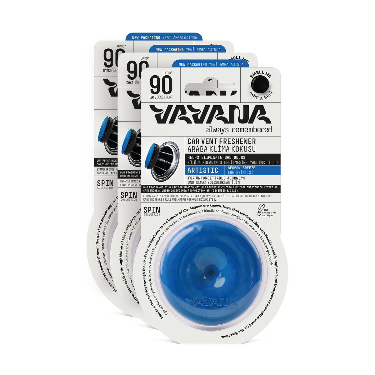 SPIN Car Air Freshener 3-Pack - Artistic