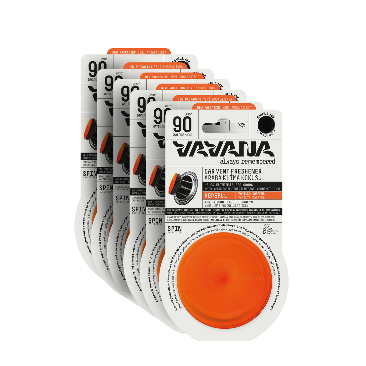 SPIN Car Air Freshener 6-Pack - Hopeful