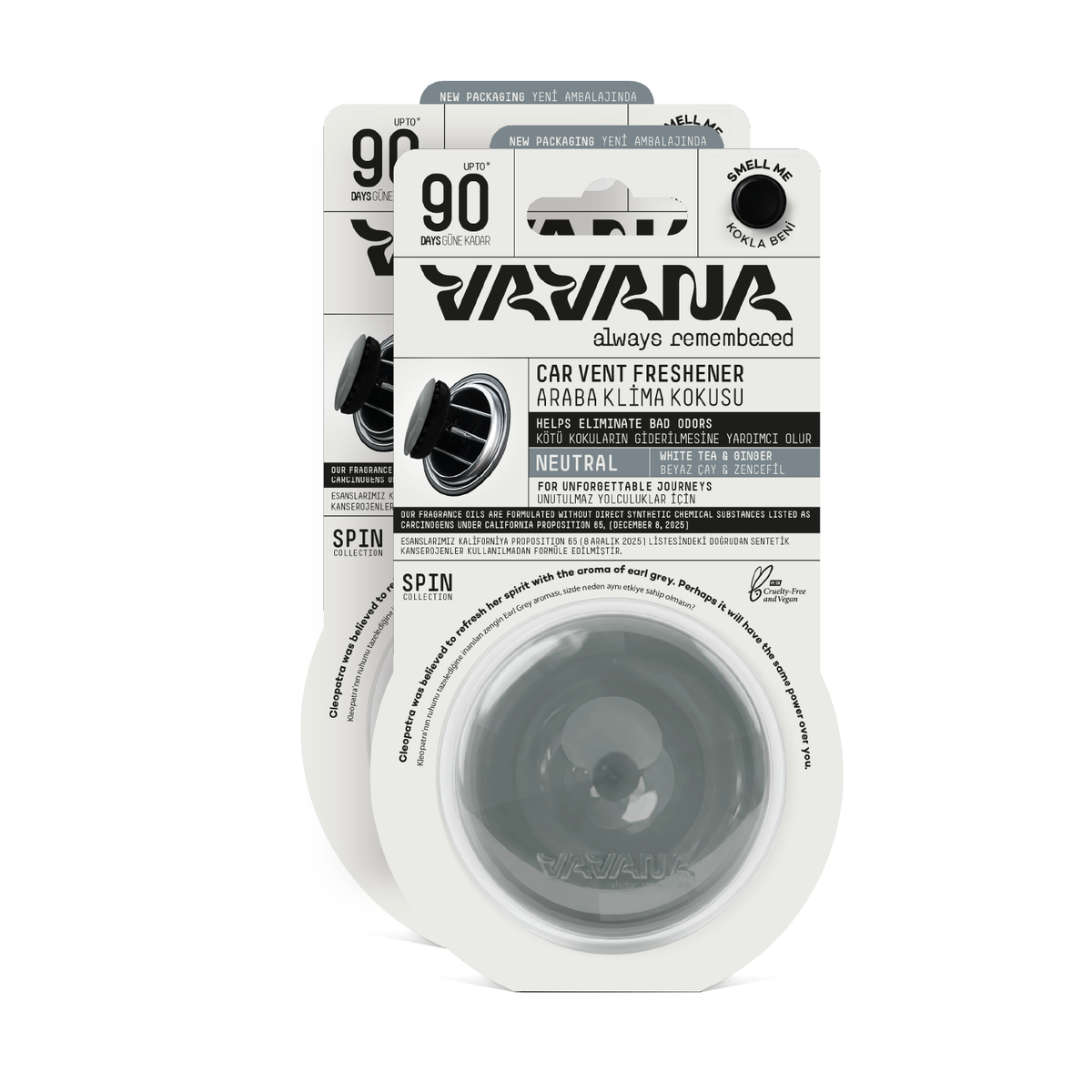 SPIN Car Air Freshener 2-Pack - Neutral