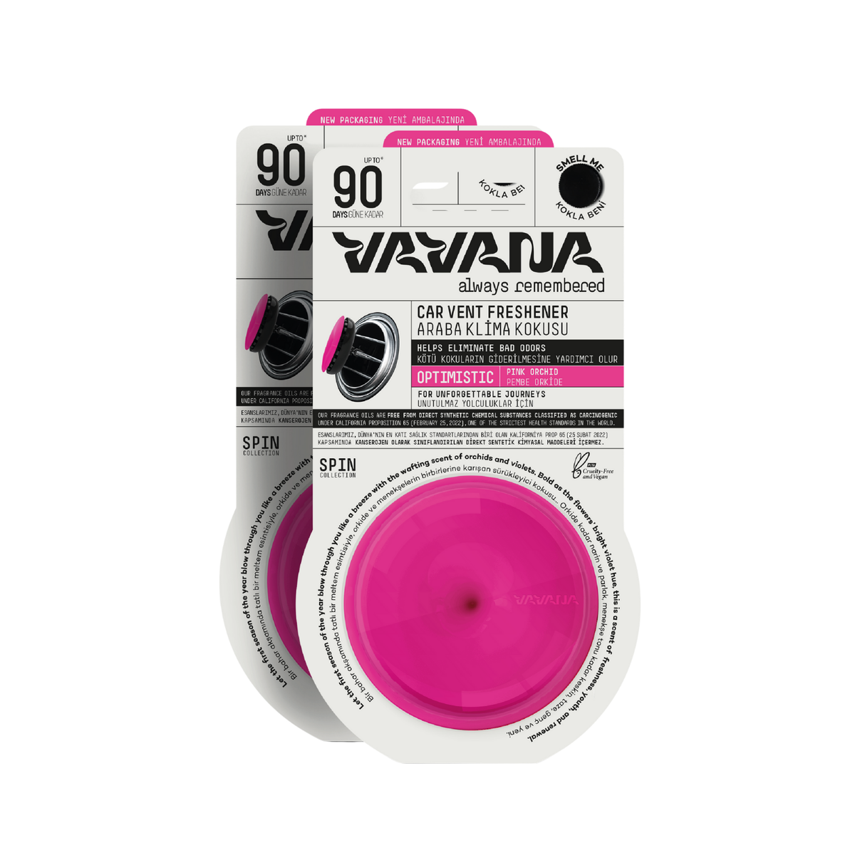SPIN Car Air Freshener 2-Pack - Optimistic