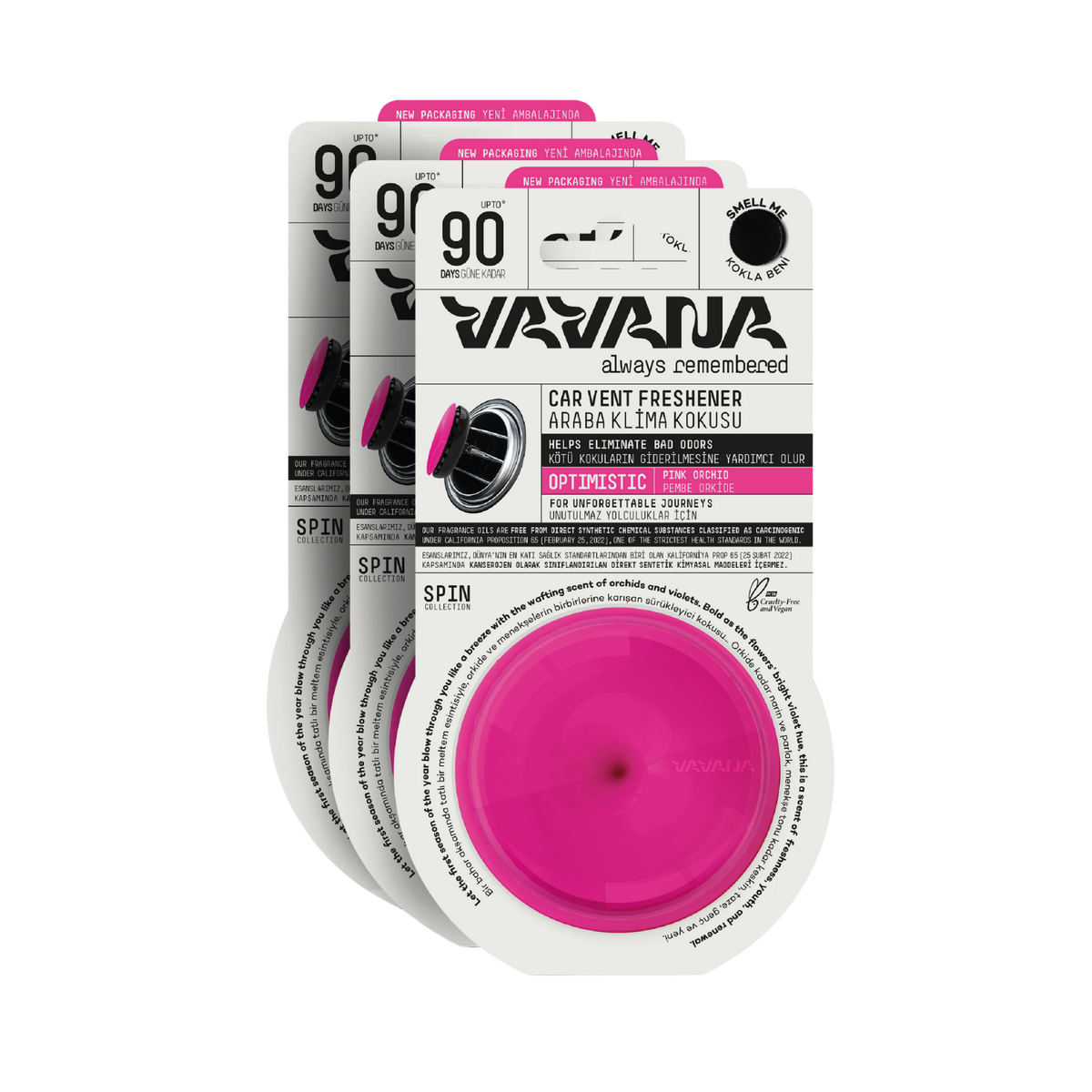 SPIN Car Air Freshener 3-Pack - Optimistic