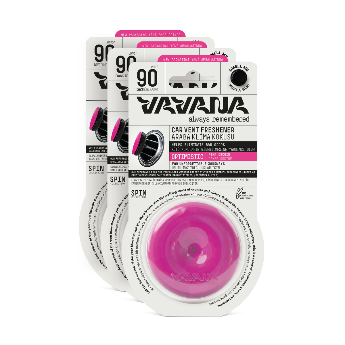 SPIN Car Air Freshener 3-Pack - Optimistic
