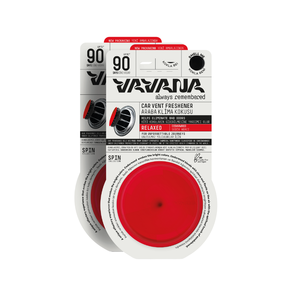 SPIN Car Air Freshener 2-Pack - Relaxed