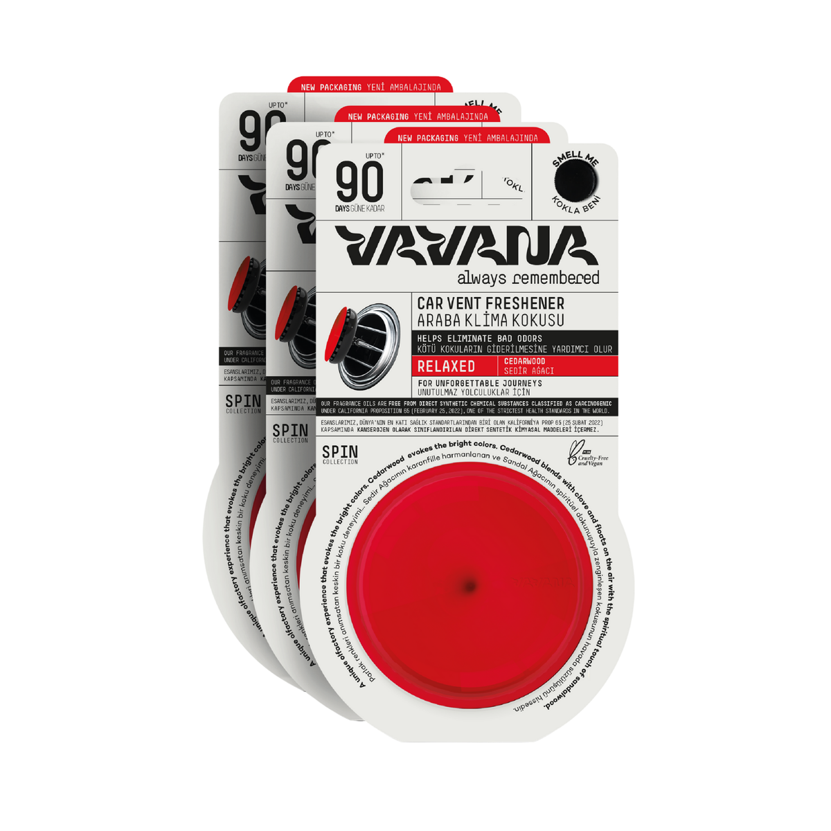 SPIN Car Air Freshener 3-Pack - Relaxed