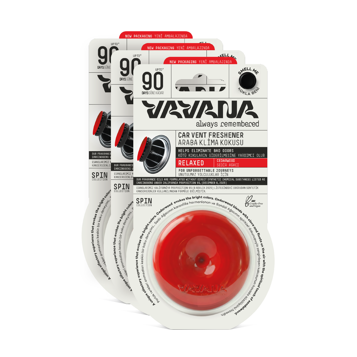 SPIN Car Air Freshener 3-Pack - Relaxed