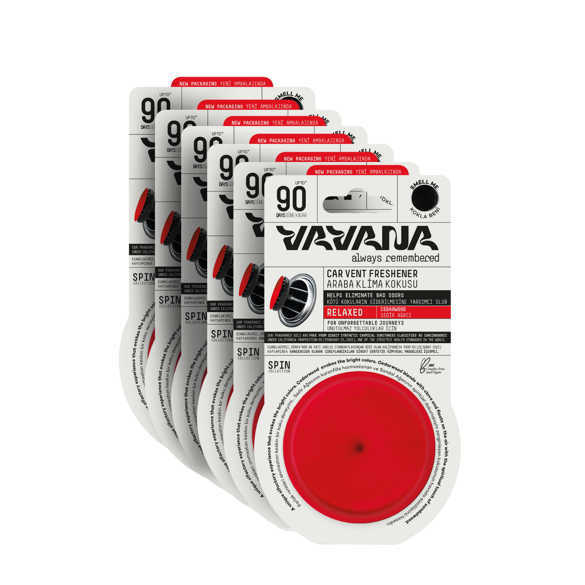 SPIN Car Air Freshener 6-Pack - Relaxed