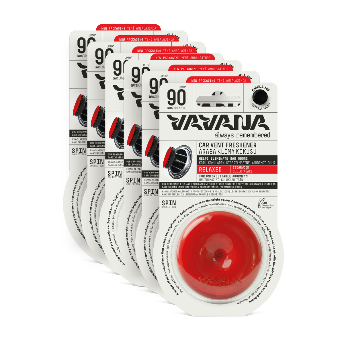 SPIN Car Air Freshener 6-Pack - Relaxed