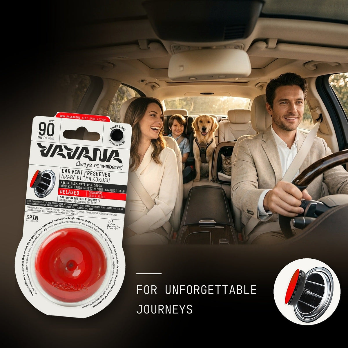 SPIN Car Air Freshener 3-Pack - Relaxed