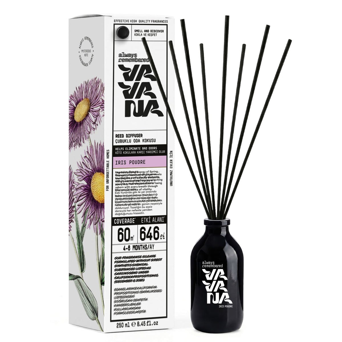 Reed Diffuser 250 ml - Iris Poudre